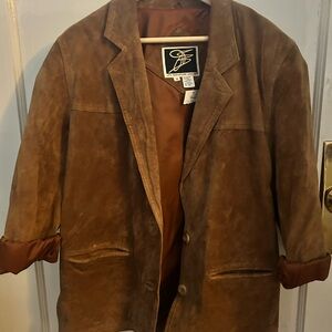 Brown Leather Blazer
